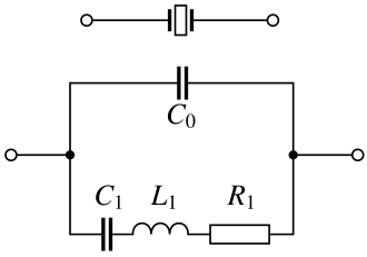 Crystal symbol and equivalent circuit