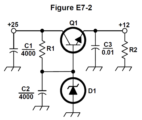 Descrete component series regulator.