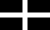 Black 5 by 3 flag with a centred white cross